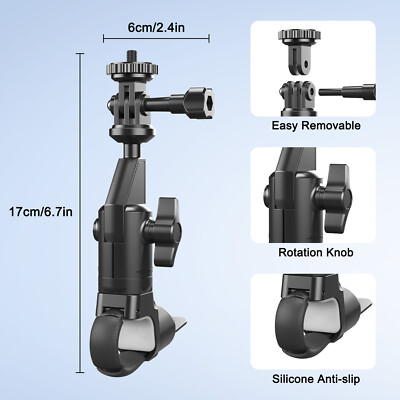 Motorcycle Bike Handlebar Mount for GoPro Hero 13 Insta360 X5 DJI