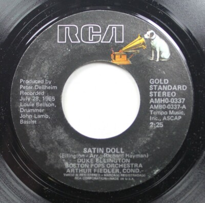 Jazz Nm! 45 Duke Ellington / Boston Pops Orchestra / Arthur Fiedler. Cond - Sati