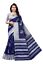 thumbnail 1  - Women&#039;s Art Silk Beautiful Printed Saree With Blouse Piece, Navy