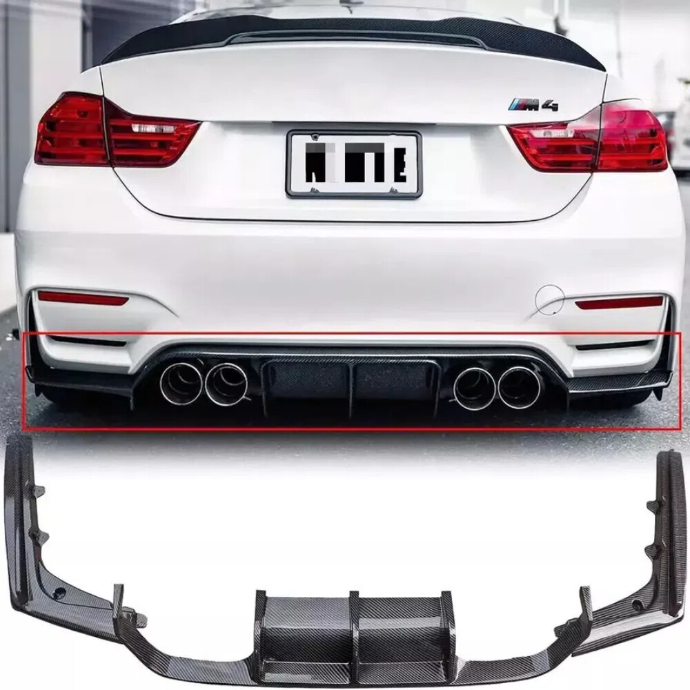 Rear Bumper Diffuser Lip Carbon Fiber Fit BMW F80 M3 F82 F83 M4 15-20 PSM Style