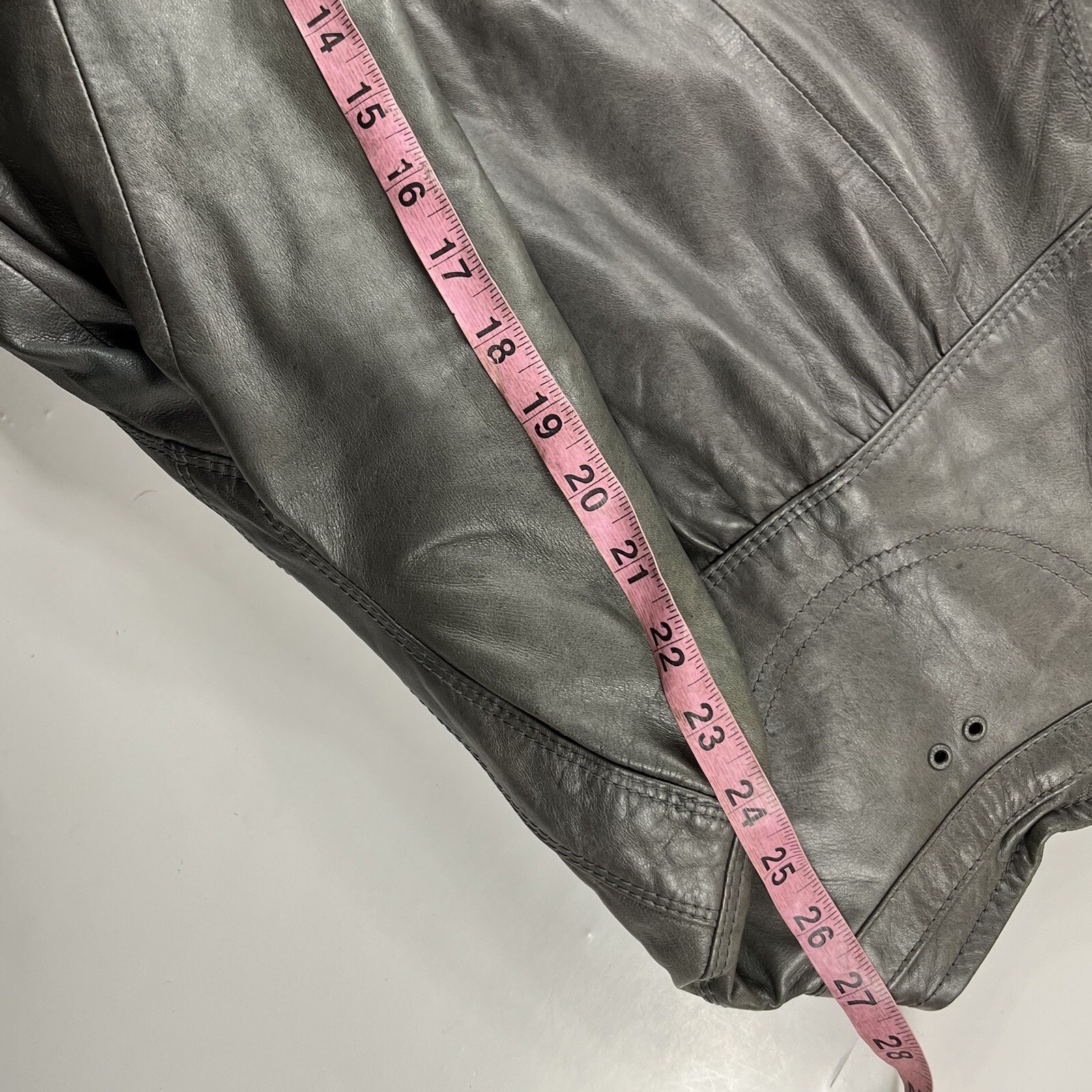 Converse Jacket Extra Small Gray Sheep Leather Mo… - image 9