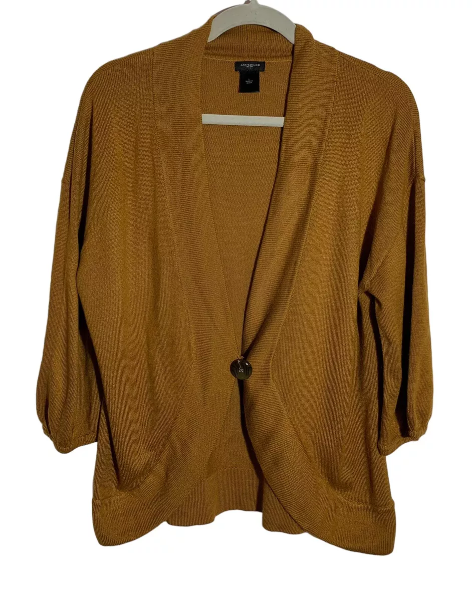 Ann Taylor Women s Size L Caramel Brown Wool Blend Autumn Dolman