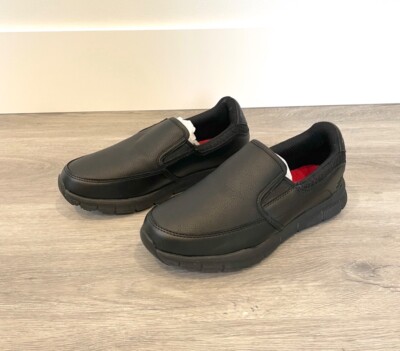 Skechers Memory Foam Slip Resistant Work Women's Black Slip On Shoes Sz 