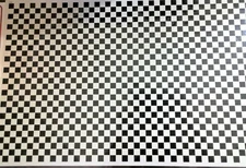 Dollhouse Miniature Tile Flooring Black & White Checked Squares 1:12 Scale Floor