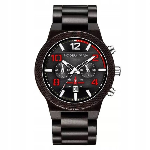 Holzuhr für Herren Männer Armbanduhr Unikat Modern Man Geschenk Elegant - Bild 4 von 4