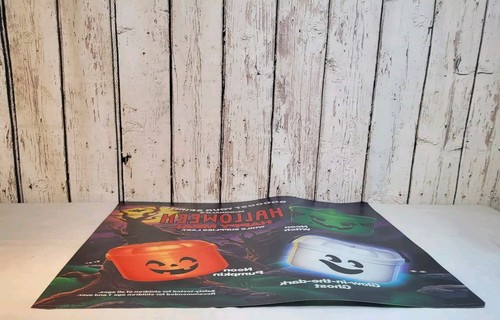 Vintage McDonald’s 1990 Halloween Bucket Pail Translite Sign 22x22 Display - Picture 8 of 8