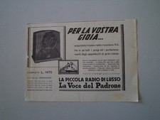 advertising Pubblicità 1932 RADIO LA VOCE DEL PADRONE R5