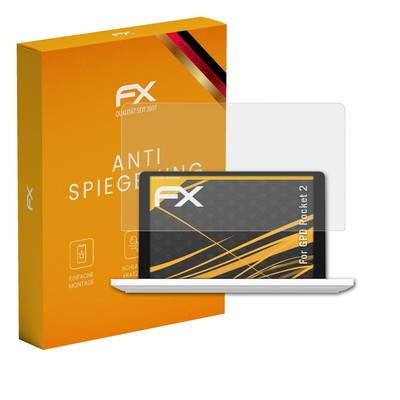 atFoliX 2x Displayfolie für GPD Pocket 2 Schutzfolie matt&stoßfest Folie