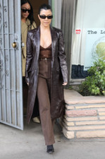 $1895 Theory Varnished Lamb Dark Roast Leather Coat Jacket 4