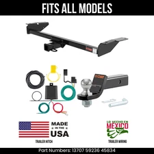 For 04-11 Ford Crown Victoria Trailer Hitch 4 Pin Wire 178" Ball Fits All Curt