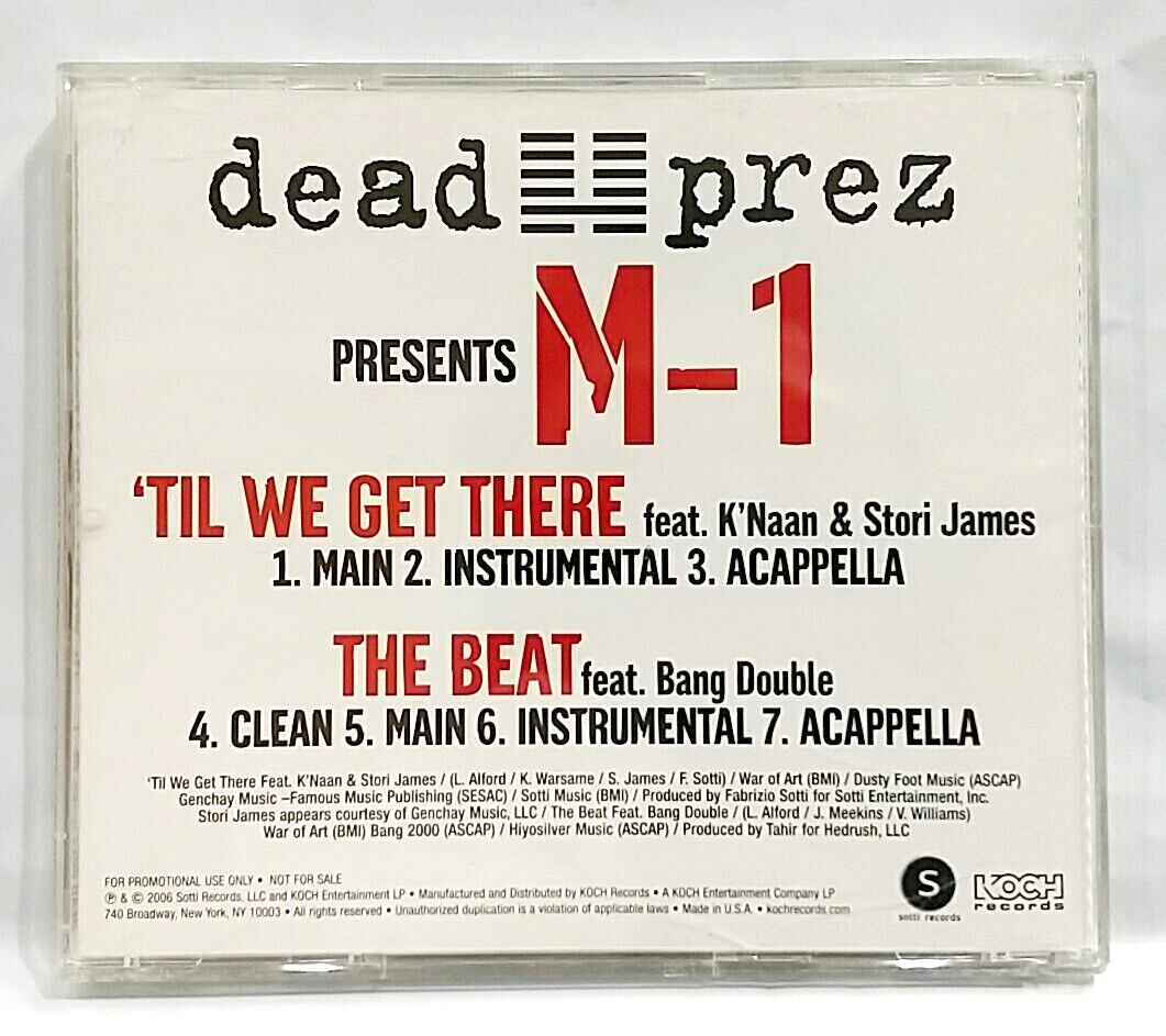 CD) Dead prez presents M1 – 'Til We Get There / The Beat, Promo