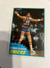 1981-82 Topps Basketball #E87 Marvin Webster New York Knicks NmMt Free Shipping!