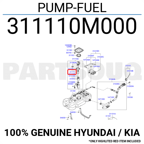 Hyundai kia 311110m000 Hyundai kia 311110m000