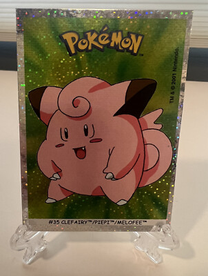 Clefairy Dunkin  Boomer - Sticker Cards 2001 #35 HOLO Pack Fresh US Seller!