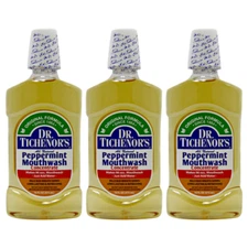 Dr. Tichenor's Peppermint Mouthwash, All Natural, Concentrate, 16 fl. oz. 3PK