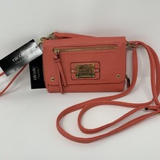 Nicole by Nicole Miller Convertible Wallet Crossbody in Color Papya New With Tag