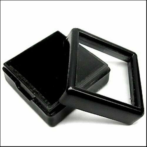 24 pièces 4 x 4 cm boîte en plastique gemme noire rangement pour gemmes / diamant - Photo 1 sur 2