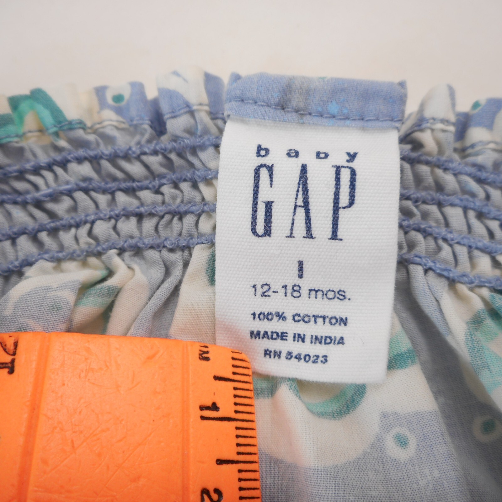 Baby Gap 1218 Months Blue Floral Dress with Matching Bloomers