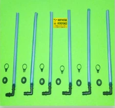 6 X HYDROPONIC SIGHT LEVEL TUBE AND DRAIN KIT FOR GROW BUCKETS AND RESERVOIRS
