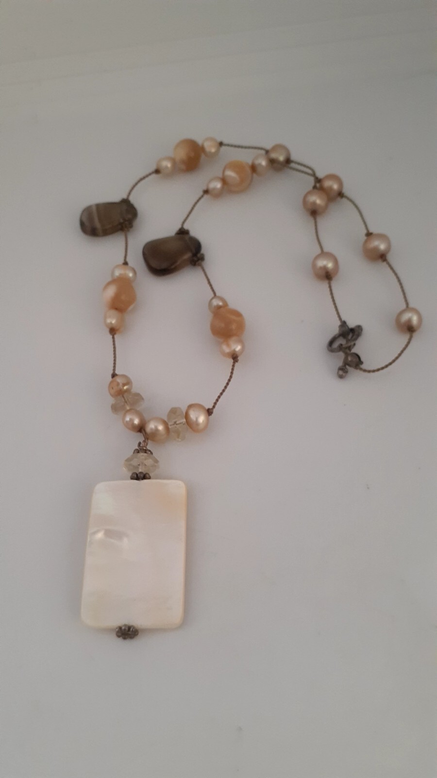 Rectangle Gemstone pendant Necklace Multi Gemston… - image 5