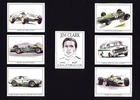 JIM CLARK - Collectors Card Set - Lotus 25 33 38 49 Cortina Aston Martin DB4 GT