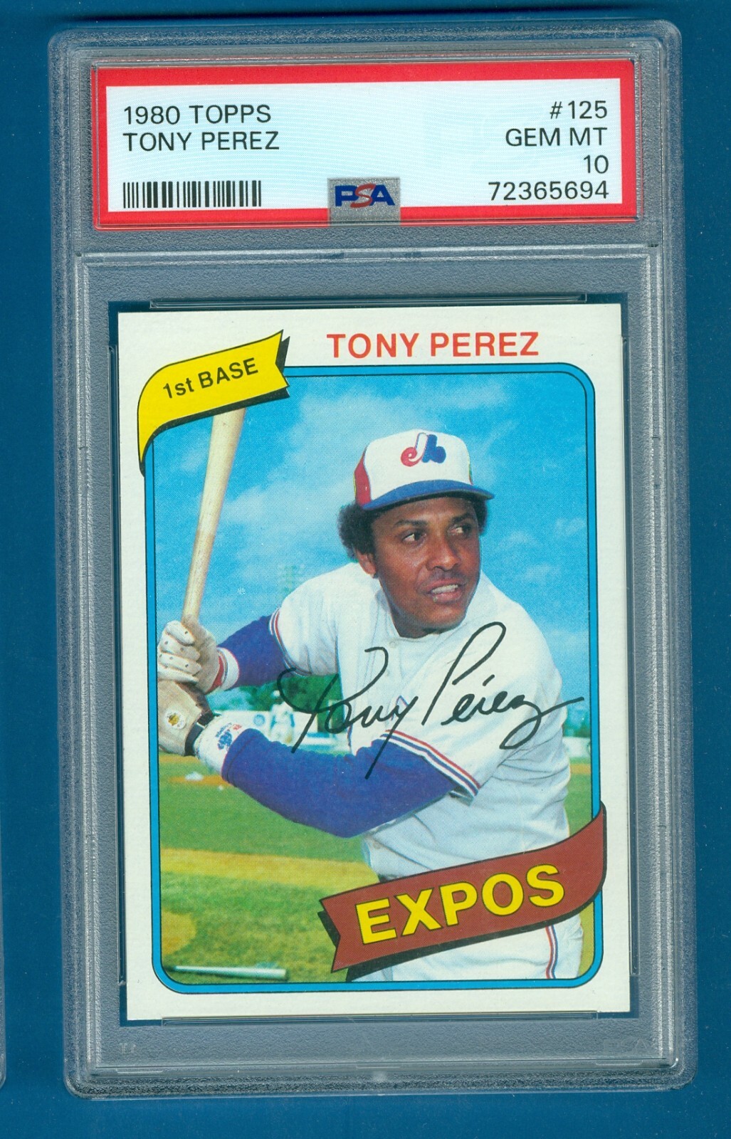 1980 Topps Baseball #125 Tony Perez Expos PSA 10 GEM MINT (Tough Card)