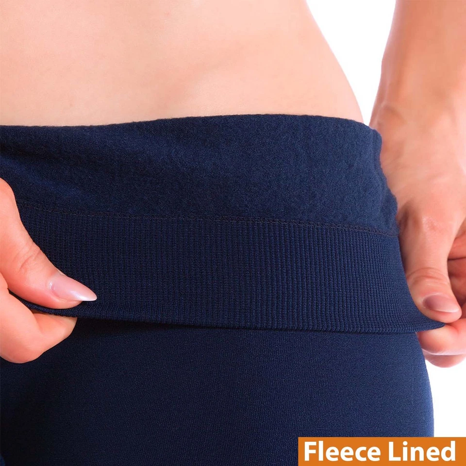 Kuda Moda Women Fleece Lined Warm Full Length Legging Pants Plus Size 1X 2X 3X - Image 2 of 4