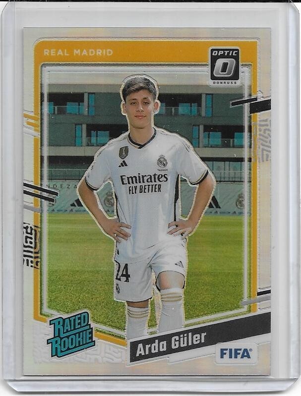 2023-24 Donruss FIFA Arda Guler Rated Rookie Optic Holo Parallel #184