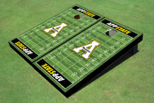 Appalachian State University "A" Black Matching Football Field Custom Cornhole B