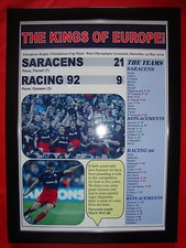 Saracens 21 Racing 92 9 - 2016 European Champions Cup final - framed print