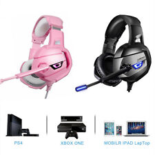 LED Stereo Surround Gaming Headset Adjustable Mic Headphone for PC PS5/Xbox One