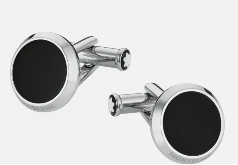 НОВЫЕ В КОРОБКЕ СЕРЕБРЯНЫЕ ЗАПОНКИ MONTBLANC 112896 MEISTERSTÜCK С ЧЕРНЫМ ОНИКСОМ