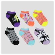Girls' No Show Socks 7pk - Cat Jack L 3-10 MULTI