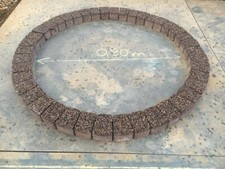 110 cm granite circle ring tree flower surround grass border grass edging brown