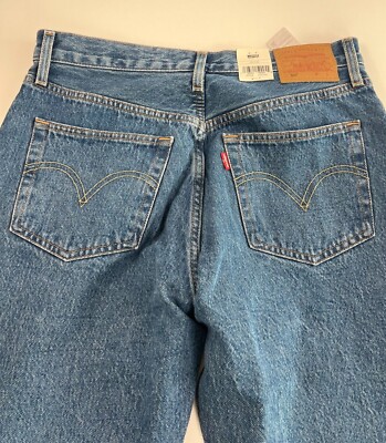 Levi's Premium Women 501 Original Fit Mid Rise Jeans Blue 26X32