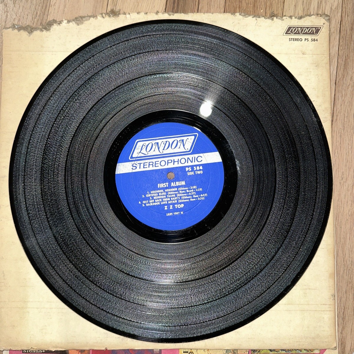 ZZ Top's First Album, 1971, London, Terre Haute Pressing LP PS-584