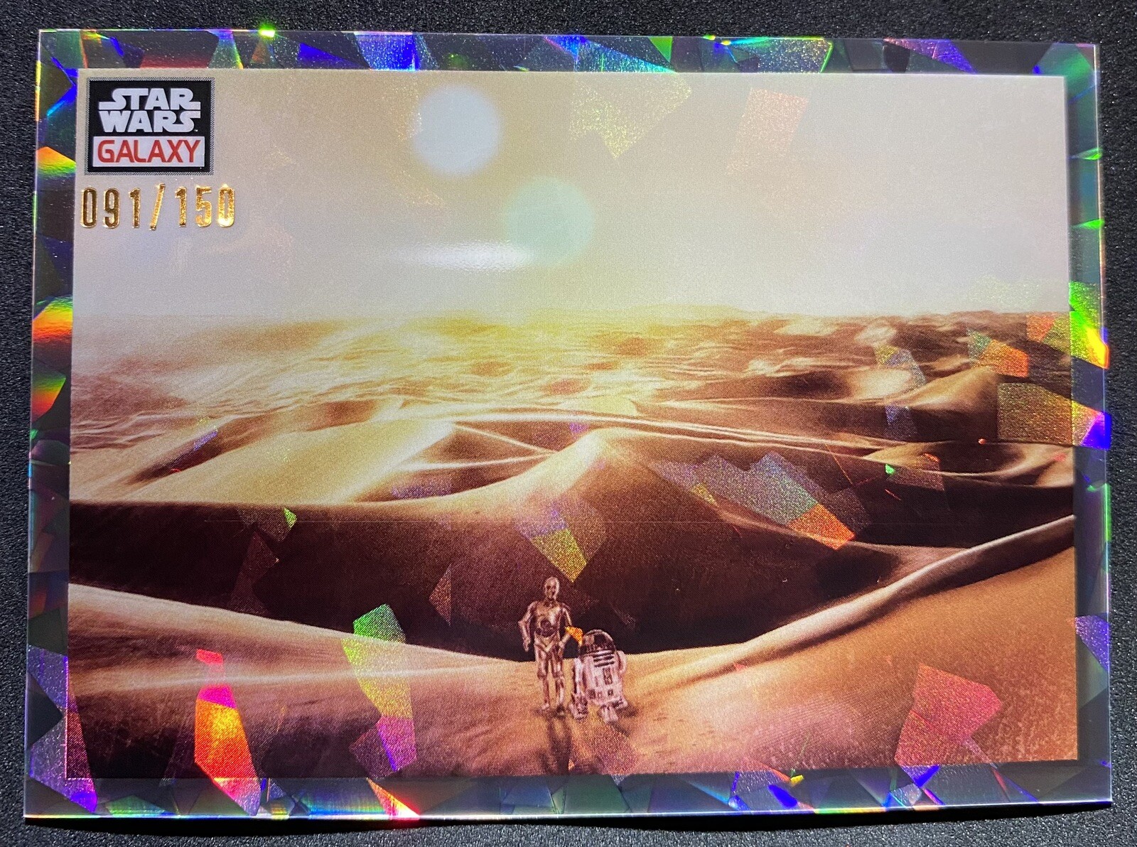 2023 Topps Star Wars Galaxy Chrome TATOOINE SUNSET #91 Atomic Refractor /150
