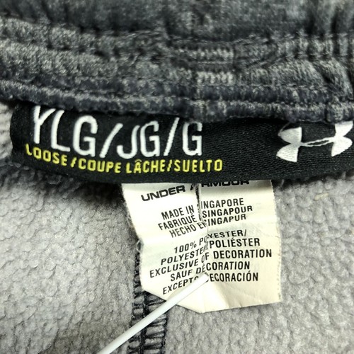 UNDER ARMOUR Graphic Straight Leg Stretch Waist Gray Sweatpants Girl's Size L - Picture 7 of 11