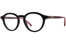 Gucci GG1871O 001 Eyeglasses Men's Black/Green Full Rim Round Shape 49mm