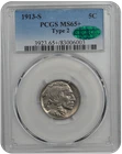 1913-S  Type 2 Buffalo PCGS CAC MS 65+