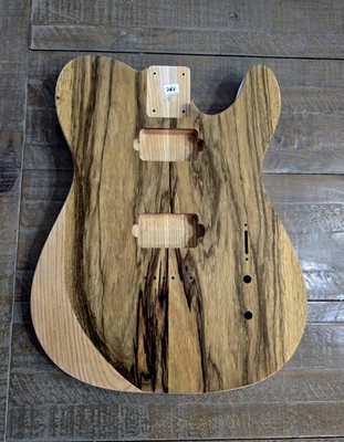 Telecaster-Style Guitar Body, Black Limba on Ash, HH