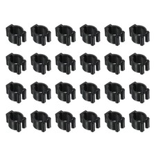 24mm Dia Billiards Cue Locating Clip Holder, 24 Pack Plastic Snooker Clip  Black
