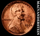 1954-S Lincoln Wheat Cent - Choice Gem Brilliant Unc  No Reserve  #J8307