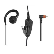Swivel Earpiece 2.5mm Slim Plug Single Pin Headset Mic Inline PTT Surv Curve ...