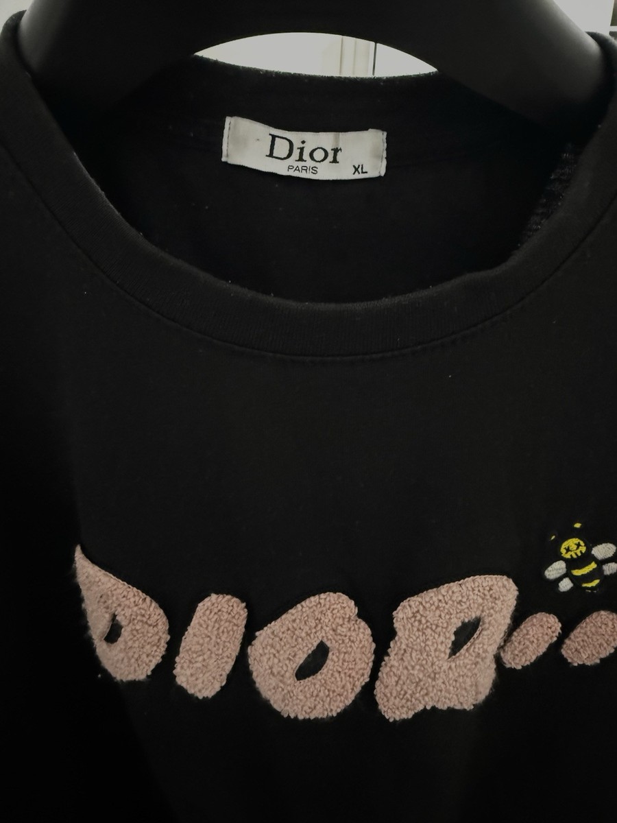 Dior X Kaws Embroidered Bee Logo T-Shirt | eBay UK