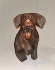 Antique Vtg Late 19th C 1800s Rare Hand Carved 12.5 Inch Black Forest Figure Dog