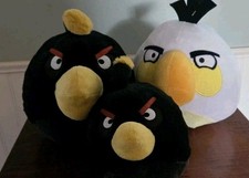 Lot Of 3 Angry Birds 2010 Bombers Plush 5"  8"  2022 White 8 " Matilda