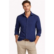 Ted Baker Mens Blue Button Down Shirt Size 3 Long Sleeve Cotton