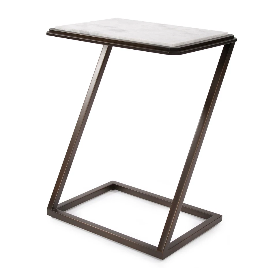 Howard Elliott HEIF28313 Jani 20" tapa de mármol y acento de acero - multicolor Foto 2 de 4