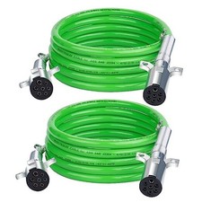 2 Pack 7 Way Trailer Cord 15 FT ABS Electrical 2 PCS 15 FT STRAIGHT CORD